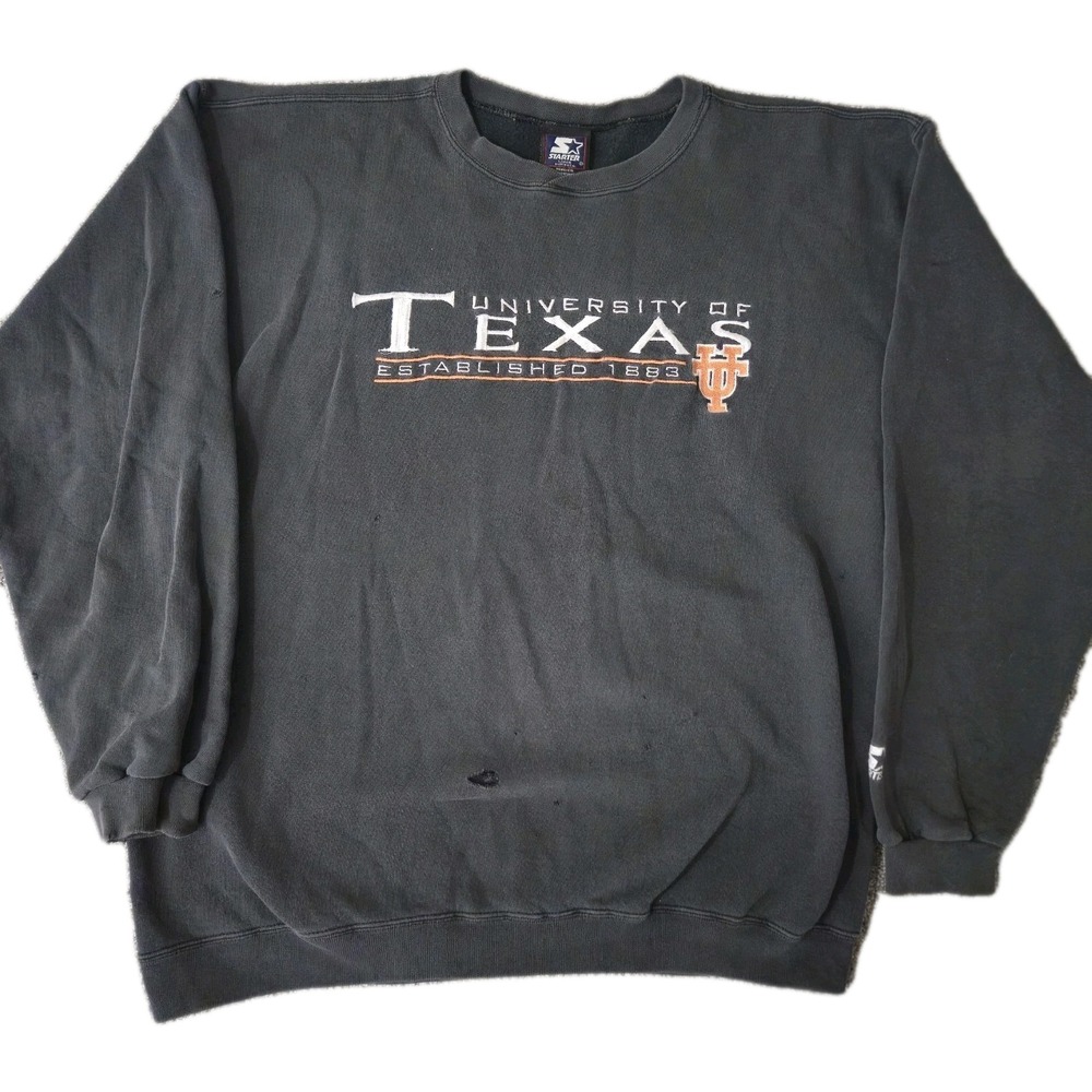Vintage University Of Texas Starter Crewneck Sweatshirt Men's L 90s NCAA